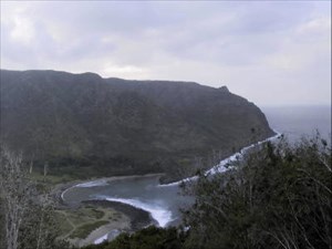 photograph showing view of Halawa Valley from the overlook