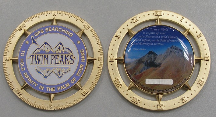 Sample geocoin - Twin Peaks