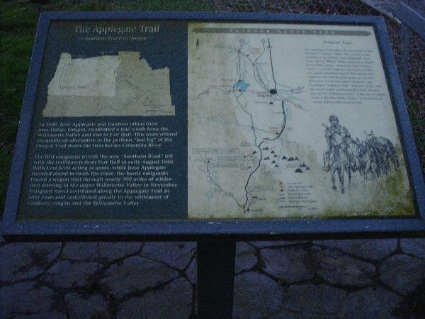 The Applegate Trail ~Southern Route to Oregon~ - Oregon Historical Markers 