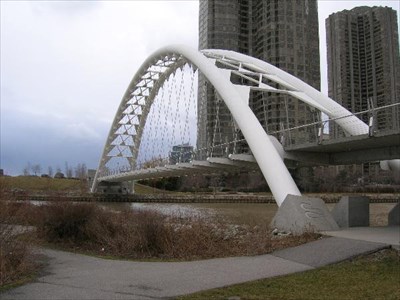 Humber on Humber Bridge   Toronto   Pedestrian Suspension Bridges On Waymarking