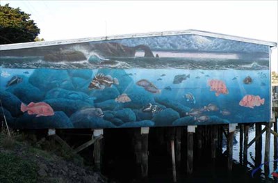 Undersea Gardens Newport Oregon Murals On Waymarking Com