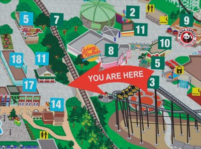 Six Flags Saint Louis Studio Backlot Entrance - &#39;You Are Here&#39; Maps on 0