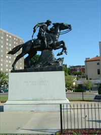 Pony Express Memorial Statue St Joseph Missouri Vintage 