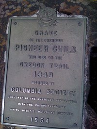 pioneers on oregon trail. Unknown Pioneer Child - Oregon