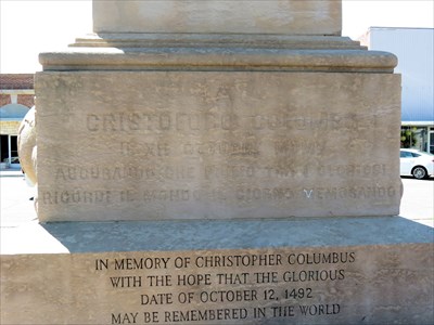 Image result for New York sculptor Pietro Piai and erected in 1905 to celebrate the first-ever Columbus Day, rules the corner of Union and East Abriendo Avenue.