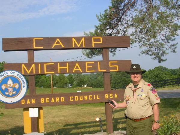At enterance to Camp Michaels in Union KY