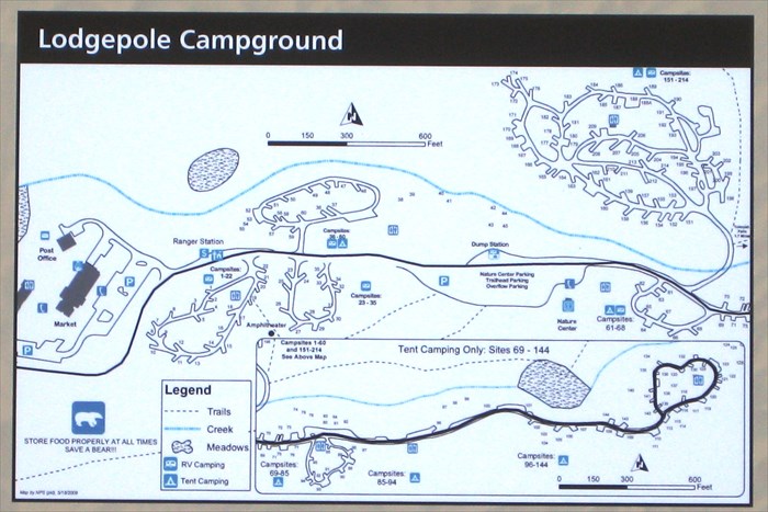 Lodgepole Campground Map