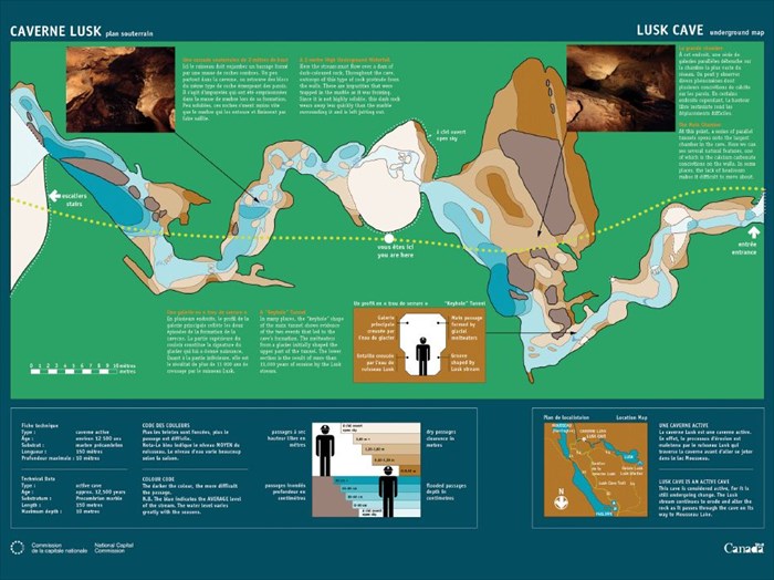 The map of the cave, also on a info plaque