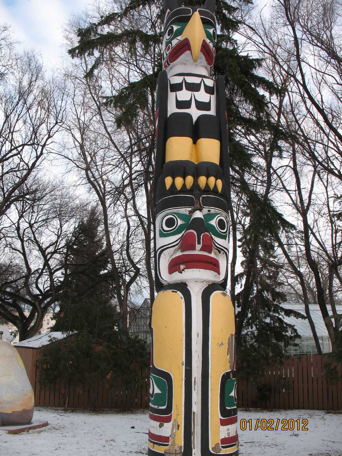 Kwakiutl Totem Pole - Winnipeg, Manitoba Image